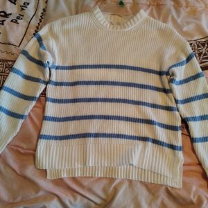Time and Tru White Knit Sweater
